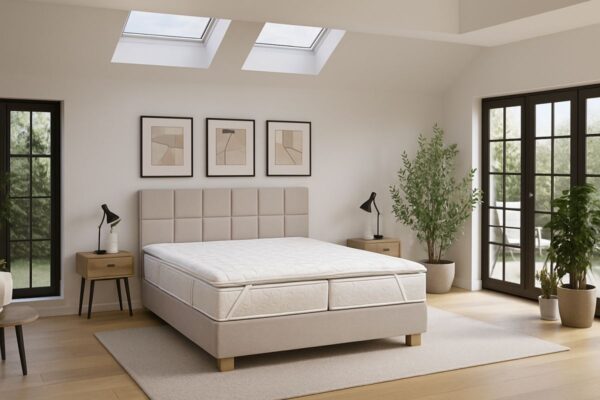 Boxspringbett Deluxe Polsterplatten im Schlafzimmer