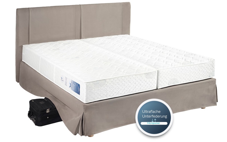 Boxspringbett Indigo mit Stauraum und Skirting